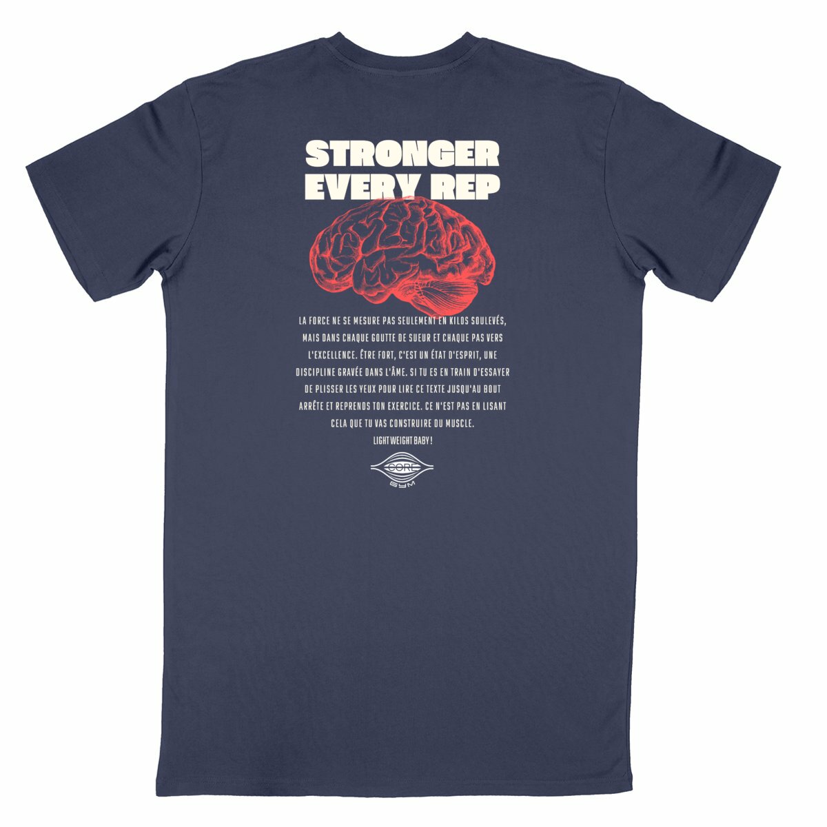 T REGU MINDSET Blanc - dos_bleumarine