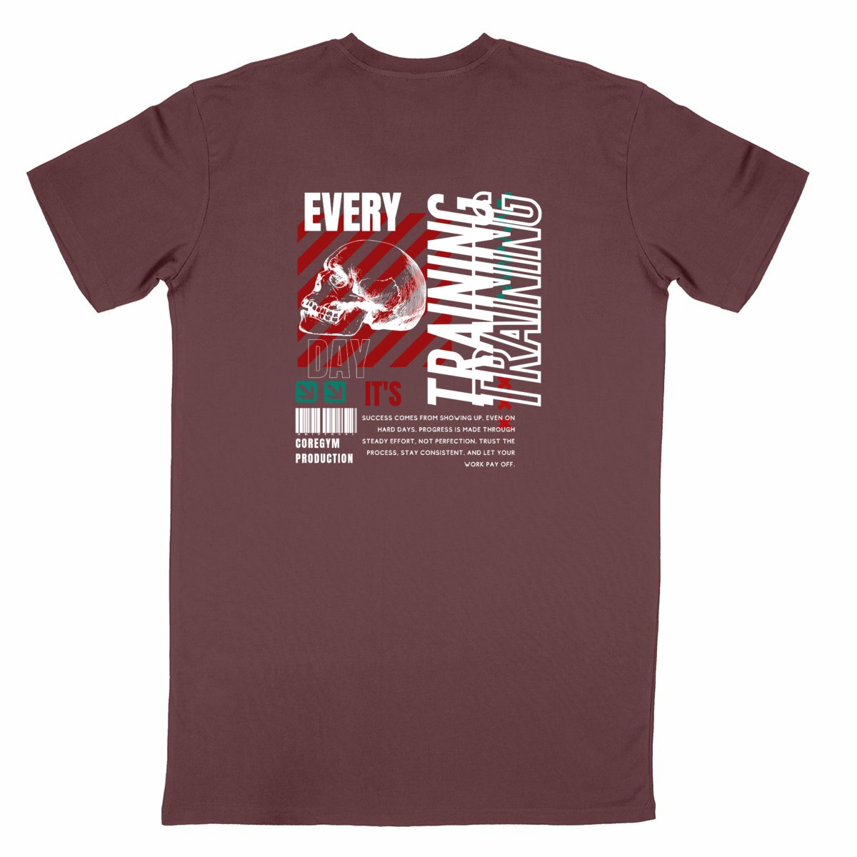 T REGU TRAININGX2 Couleurs - dos_bordeaux